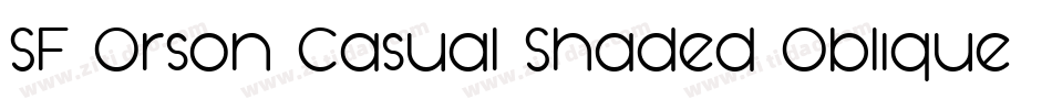 SF Orson Casual Shaded Oblique字体转换